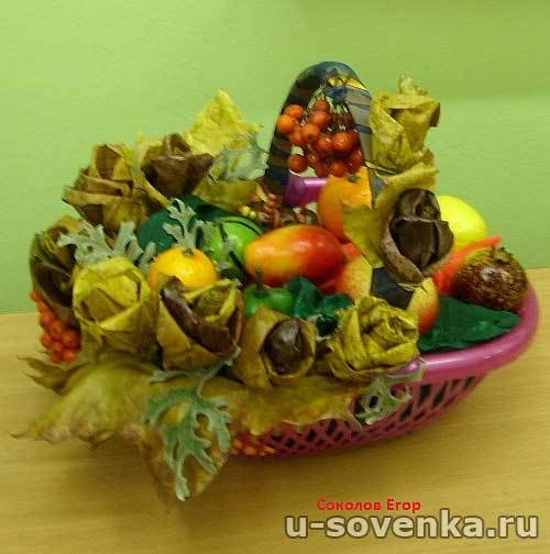 Поделка из бумаги - Корзина с цветами