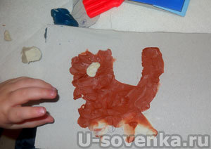 поделка из пластилина тигренок