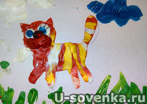 поделка из пластилина тигренок